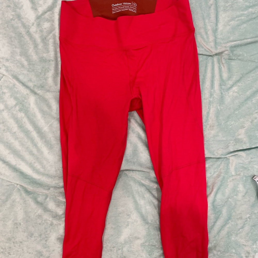 Outdoor Voices TechSweat Leggings 7/8 Red XL